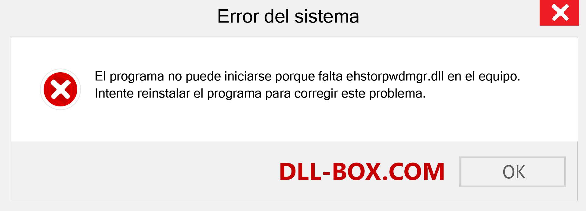 ¿Falta el archivo ehstorpwdmgr.dll ?. Descargar para Windows 7, 8, 10 - Corregir ehstorpwdmgr dll Missing Error en Windows, fotos, imágenes